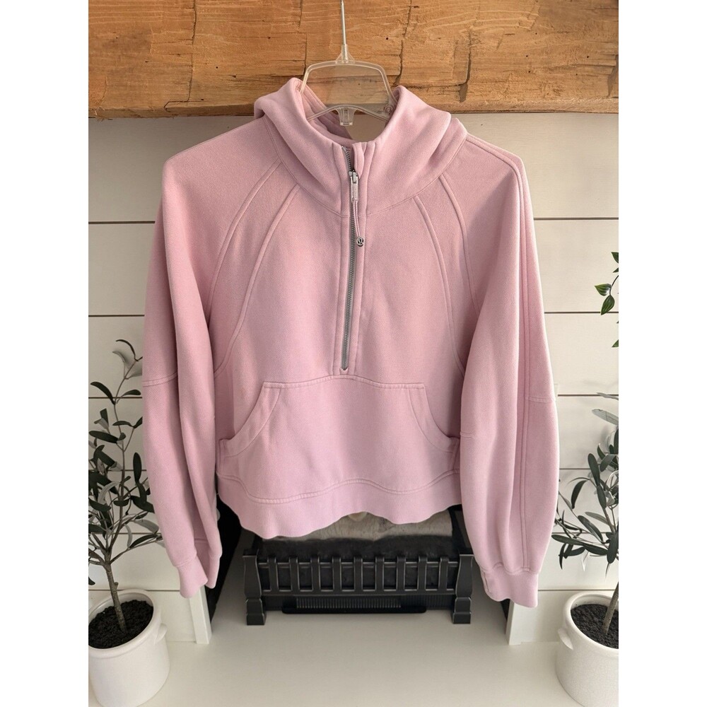 Lululemon Scuba Oversized Half-Zip Hoodie Pink Peony M/L